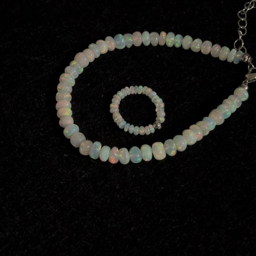 Jelly Opal Beads Ring